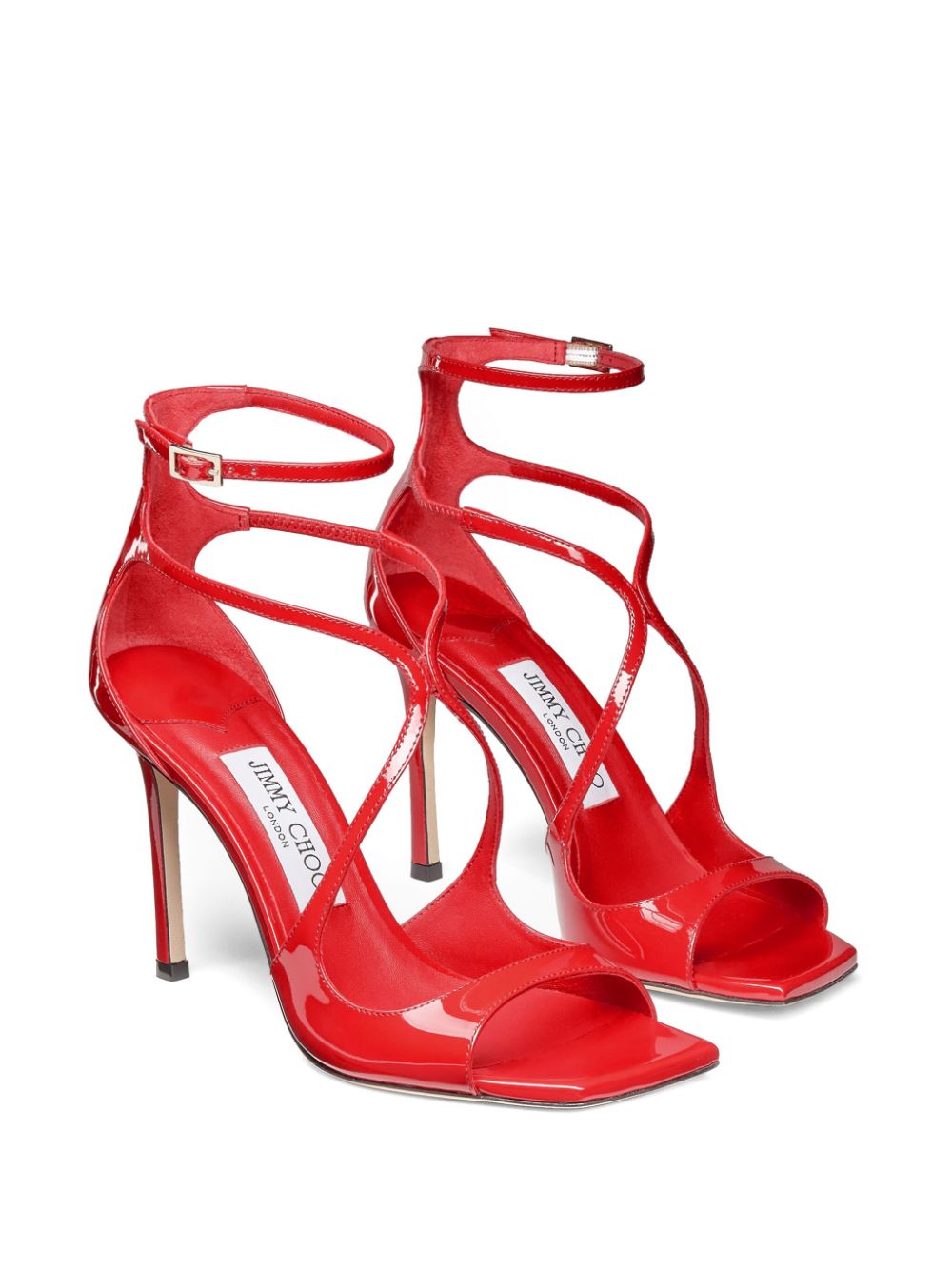 JIMMY CHOO AZIA 95PATPOSTBOX RED