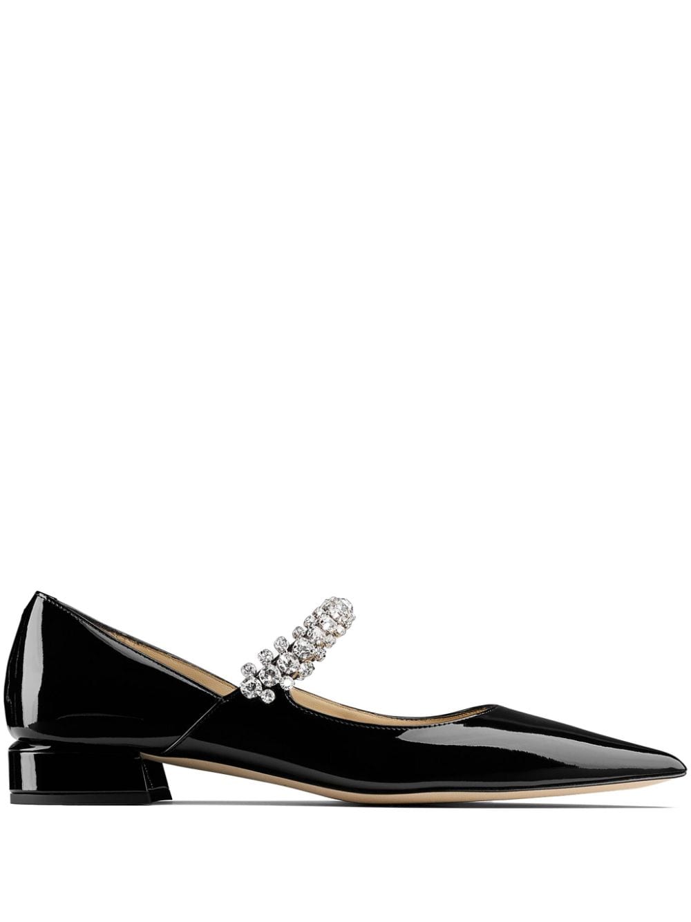 JIMMY CHOO BING PUMP FLATPATBLACK