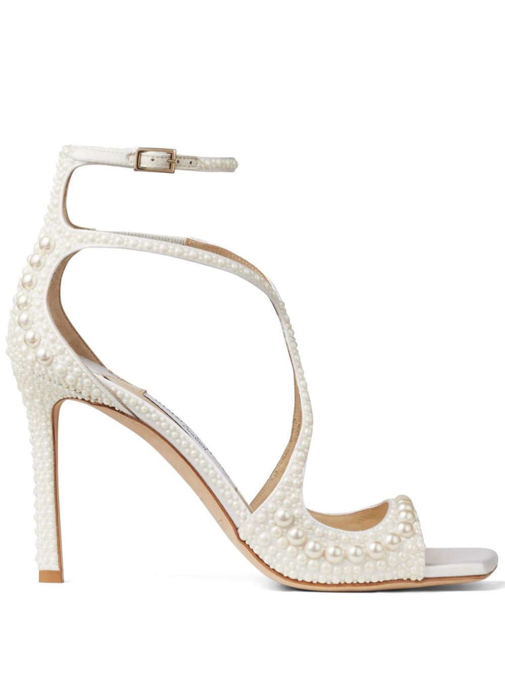 JIMMY CHOO AZIA 95 WOZWHITE/WHITE